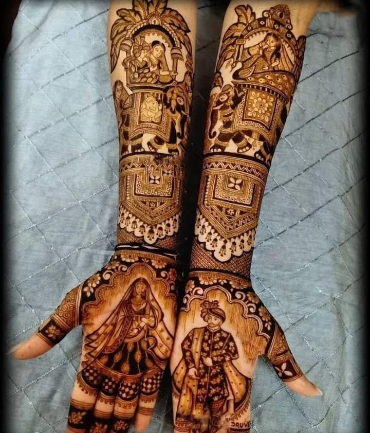 Contemporary shaded mehndi art Lucknow